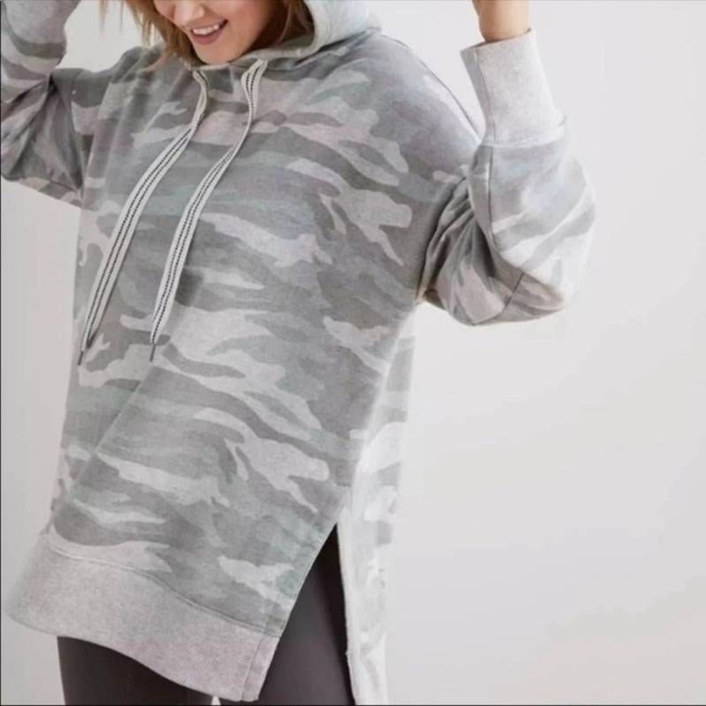 Aerie oversized camo hooded sweatshirt